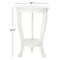 Safavieh Heather Pedestal Side Table - Distressed Cream AMH5711C - alternate 3